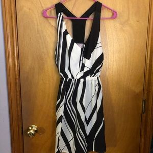 Black and White Printed Dress